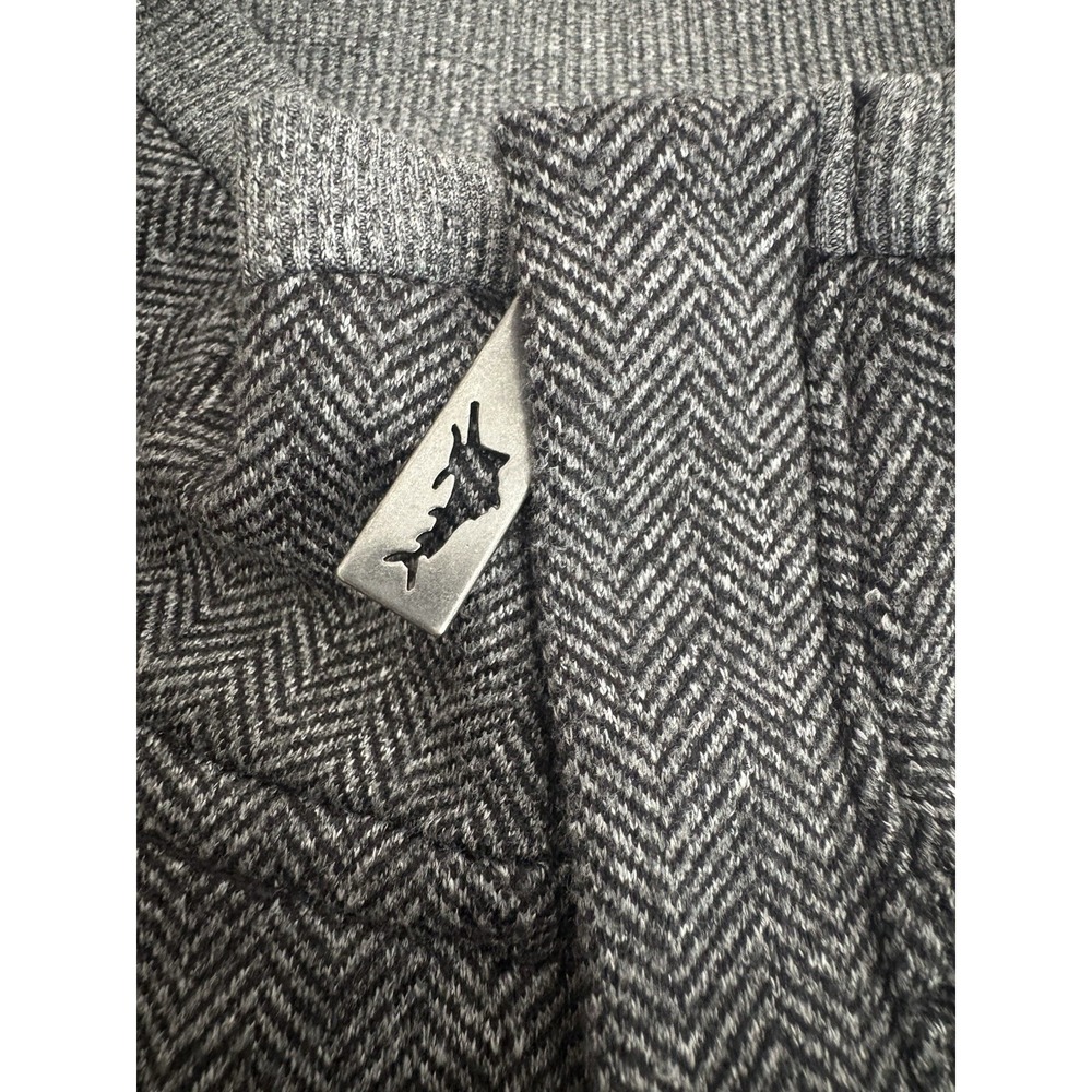 Tommy Bahama Sweater Mens Large Gray 1/4 Zip Mock Neck Relaxed Knit Cotton - Picture 7 of 12